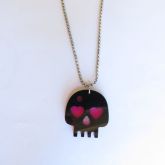 Cordão Skull Pink and Black
